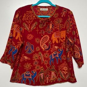 New Wave Ethnic “Messengers” Bohemian Print Top